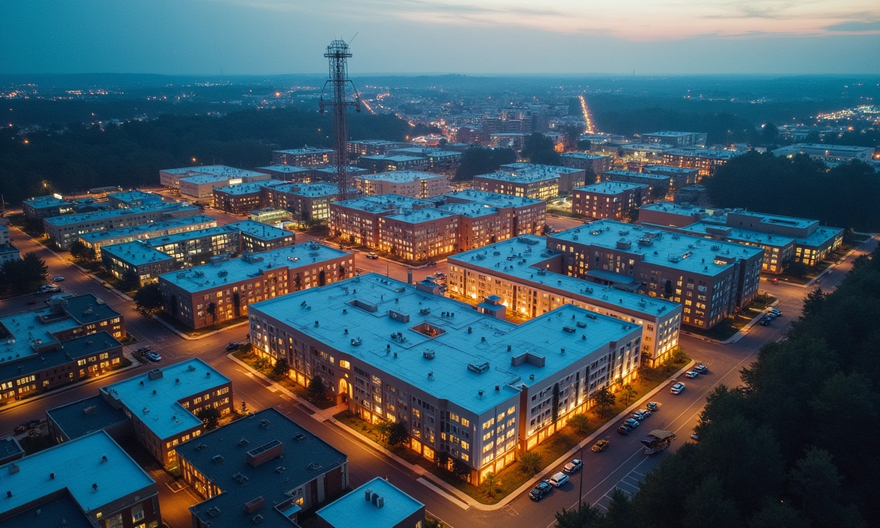 Mixed-use real estate portfolio aerial view Milton Georgia