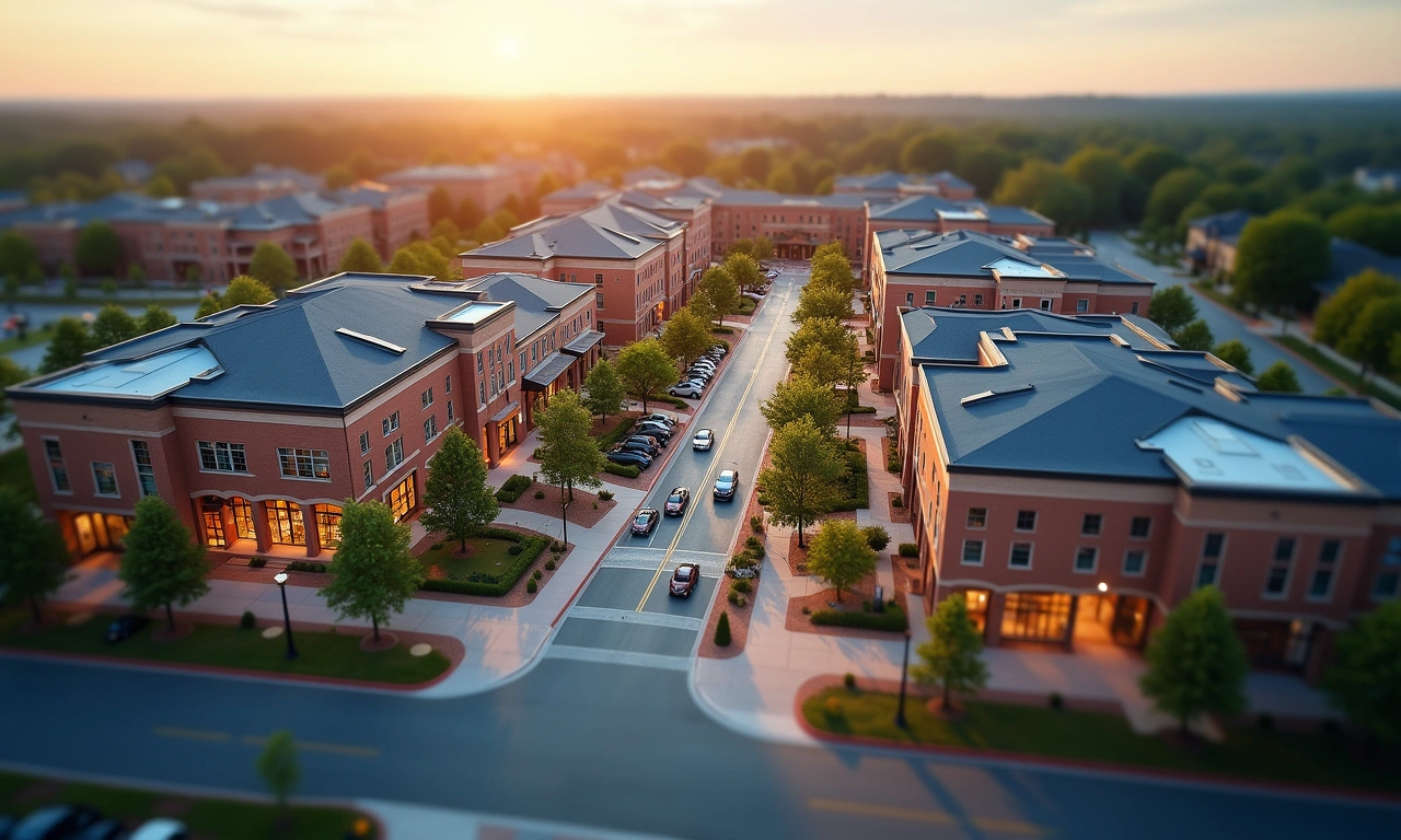 Suwanee Georgia Town Center mixed-use development aerial view Gwinnett County