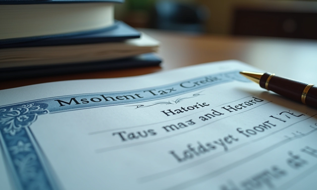 Historic tax credit certificates and development files